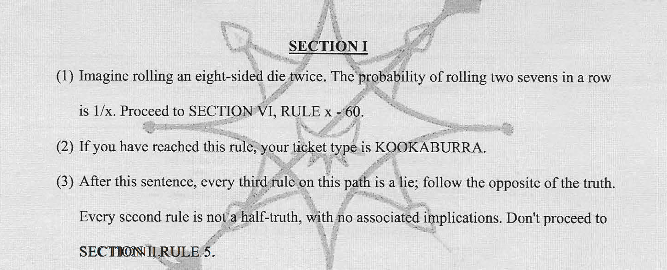 Section of a very dry rules document